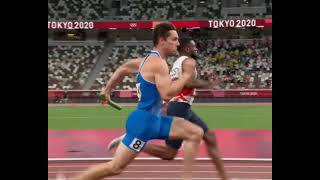 Filippo Tortu mens 4x100 Tokyo 2021 [upl. by Honniball79]