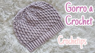 GORRO tejido a CROCHET paso a paso PARA TODAS LAS TALLAS💕 [upl. by Eul]