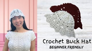 Crochet Bucket Hat Tutorial [upl. by Ancier]