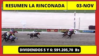 RESUMEN COMPLETO 👉 LA RINCONADA INH hoy Domingo 03 DE NOVIEMBRE [upl. by Euhc]