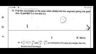 9th standard maths 2nd midterm exam 2023 [upl. by Aidnahs840]