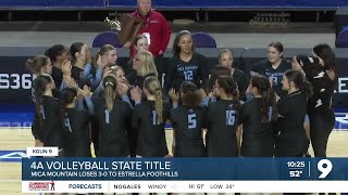 Mica Mountain Volleyball falls to Estrella Foothills in 4A State Title game [upl. by Tsenre83]