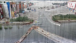 The world prays for China Subway collapse Entire city flooded Zhengzhou Sink [upl. by Atsirhcal]