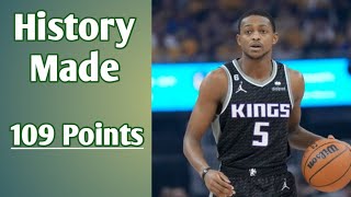 DeAaron Fox Score 109 Points In 2 Games Vs Wolves amp Jazz  DeAaron Fox Highlights  NBA History [upl. by Convery361]