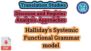 Discourse analysis model  Hallidays model  SFL model  SFG model [upl. by Hanimay]