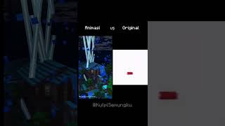 Animasi VS Original Ketika Hujan Tapi Ada Petir Saat Malam Hari animasi minecraft indonesia [upl. by Terencio]