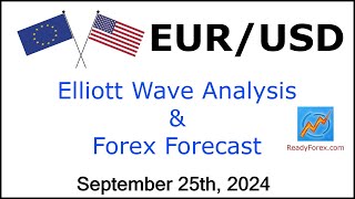 EUR USD Elliott Wave Analysis  Forex Forecast  September 25 2024  EURUSD Analysis Today [upl. by Eggett739]