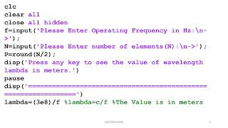 Binomial Array Antenna MATLAB code m file [upl. by Nolubez]