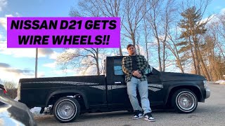 Installing 13x7 wire wheels On My Nissan D21 Hardbody [upl. by Belak344]