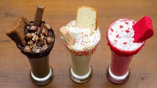 3 EASY CAKE SHAKE RECIPE l CHOCOLATE CAKE SHAKE l VANILLA CAKE SHAKE l RED VELVET CAKE SHAKE [upl. by Anidnamra]