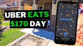 I Made 170 in ONE DAY Delivering Uber Eats in Las Vegas [upl. by Relyat]