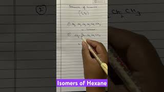 isomers of hexane ytshorts viral viralshort chemistry viralvideo [upl. by Maud]