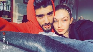 Gigi Hadid Snapchat Story ft Zayn Malik Kendall Jenner Bella Hadid etc Part 4 [upl. by Damali731]