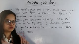 Heckscher Ohlin Theory  by komal mam  EKOM ACADEMY [upl. by Annecorinne132]