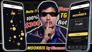 300 Token Claim 100 🔥 MoonBIX By Binance Telegram Mining Bot  New TapToEarn Airdrop 2024 🚀 [upl. by Anayia]