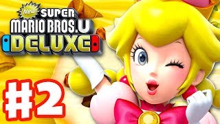 New Super Mario Bros U Deluxe  Gameplay Walkthrough Part 2  LayerCake Desert Nintendo Switch [upl. by Northway]