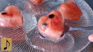 Watermelon Raindrop Jelly Cake Recipe【1 Minute Cooking】 [upl. by Etnoed]