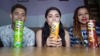 PRINGLES Challenge  3 different Flavours BIG ANNOUNCEMENT [upl. by Nauqyaj]