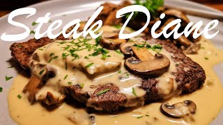 Steak Diane a 70s classic with brandy cream and mushrooms [upl. by Eelorac]