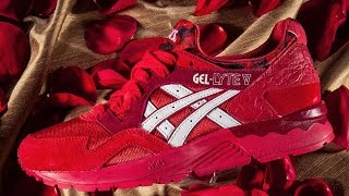 New Red Valentine Asics Gel Lyte V 5 Romance Pack Unboxing amp Review SKOOFEE [upl. by Kcirneh]