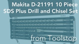 Makita D21191 10 Piece SDS Plus Drill and Chisel Set [upl. by Heall682]