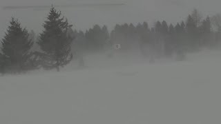 Maltempo bufera di neve a Cervinia le raffiche di vento sono fortissime [upl. by Otinauj651]