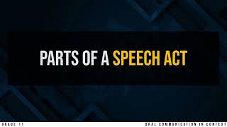 Oral Communication in Context Speech Act [upl. by Tarrel]