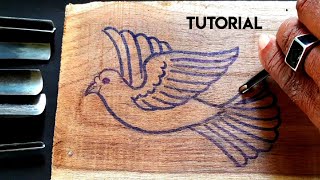 Bird Making Wood  Tutorial by UP wood art [upl. by Ennaharas]