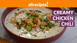 How to Make Creamy White Chicken Chili  Get Cookin  Allrecipescom [upl. by Glick]