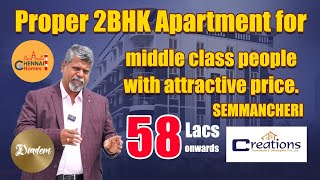 2BHK Apartment For Middle Class People  Affordable Price  Creations Diadem  Chennai Homes [upl. by Hanford]