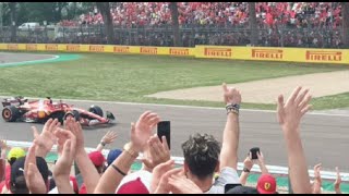 GP Imola 2024 F1 Vertappen Norris Leclerc dalle tribune ultimi giri [upl. by Polivy]