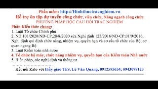 Ôn dự tuyển Công chức Kiểm toán Nhà nướcCâu hỏi Tổ chức bộ máy chức năng nhiệm vụ quyền hạn [upl. by Peednas]