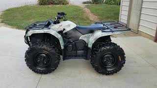 2007 Yamaha Grizzly 450 walk around and cold start Sep2024 [upl. by Illoh931]