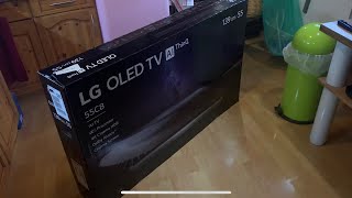 LG OLED TV AI ThinQ 55C8 OLED55C8PLA 55quot LG OLED AI TV  C8 unboxing and instruction [upl. by Adnuhsal897]