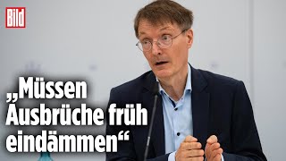 Lauterbachs IsolationsPlan 21 Tage Quarantäne bei Affenpocken  Pressekonferenz [upl. by Lynnea]