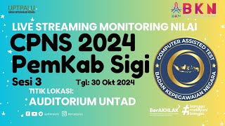 UJIAN SKD CASN 2024 TILOK AUDITORIUM UNTAD PALU SESI 3 TGL 30 OKT 2024 [upl. by Aenel]