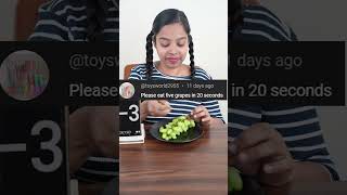 20 SECOND Grapes Eating Challenge  FRUIT CHALLENGE 🤑shorts ashortaday Grapefruit [upl. by Venuti]