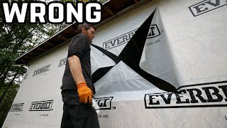 How to Properly Cut Window Openings in House Wrap  Home Renovation [upl. by Elttil]