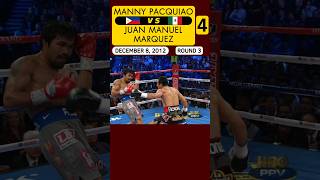 Manny Pacquiao 🇵🇭 VS 🇲🇽 Juan Manuel Marquez 4  December 8 2012  ROUND 3 [upl. by Nylakcaj]