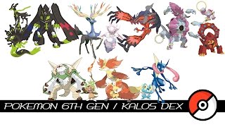 Pokemon 6th Gen  Kalos Dex [upl. by Davine486]