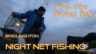 Night Sea net fishing UK frying the caught fish [upl. by Bibby]