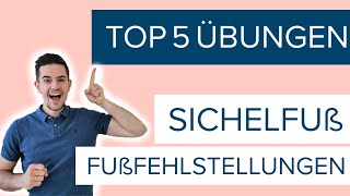 Top 5 Übungen bei Sichelfuß und Fußfehlstellungen  so bekommst Du deine Füße wieder in den Griff [upl. by Ahsienad]