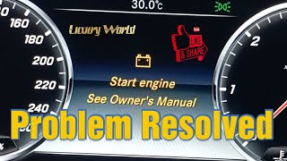 2 Ways You Can Use MERCEDES START ENGINE SEE OWNERS MANUAL To Become Irresistible To Customers [upl. by Yelda]