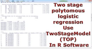 Twostage polytomous logistic regression Use TwoStageModel TOP With In R Software [upl. by Fleming]