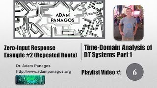 Difference Equation ZeroInput Response Example 2 Repeated Roots [upl. by Tarttan]