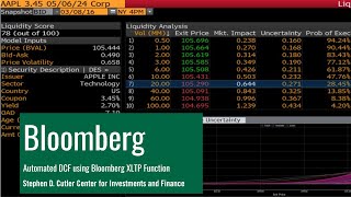 Automated DCF Using Bloomberg Terminal XLTP Function [upl. by Ativ406]