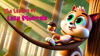 The Lesson Of Lazy Squirrels  Short Lesson Story for Kids  kidscartoon kidssong kidsstories [upl. by Adama]