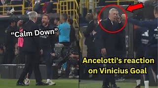 Carlo Ancelottis Reaction on Vinicius Jr Goal vs Barcelona 🥶 [upl. by Morgana]