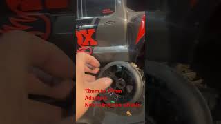 TraxxasRaptor RFox bodynew adapters 12mm to17 mmnew wheelsloweredplaying with ride height [upl. by Fredrick]