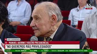 Conferencia de Adorni el gobierno anunció que venderá vehículos y que habrá paritarias libres [upl. by Reinaldos688]